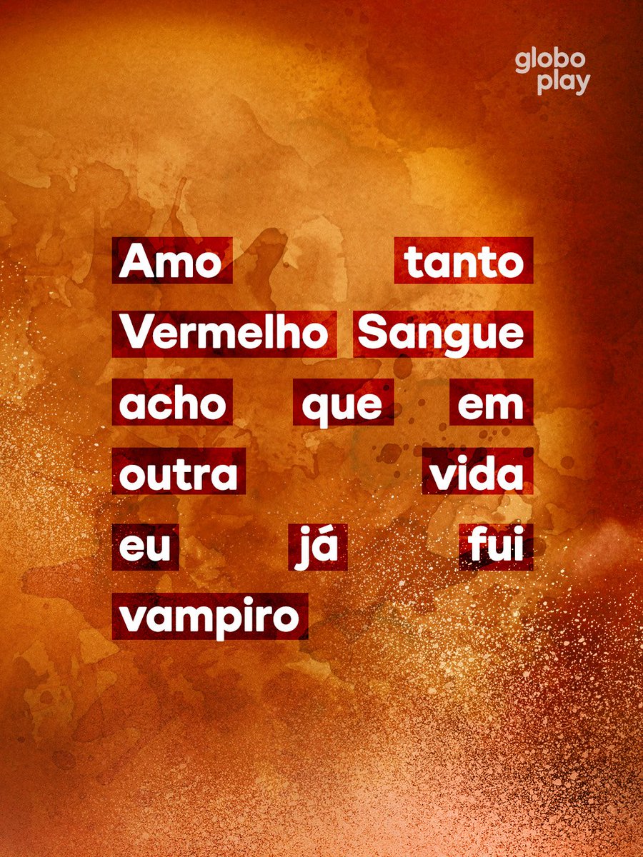 globoplay's tweet photo. será que em outra vida eu fui vampiro???? 🩸 #VermelhoSangue 

VERMELHO SANGUE NO GLOBOPLAY https://t.co/AOucrGXpJY