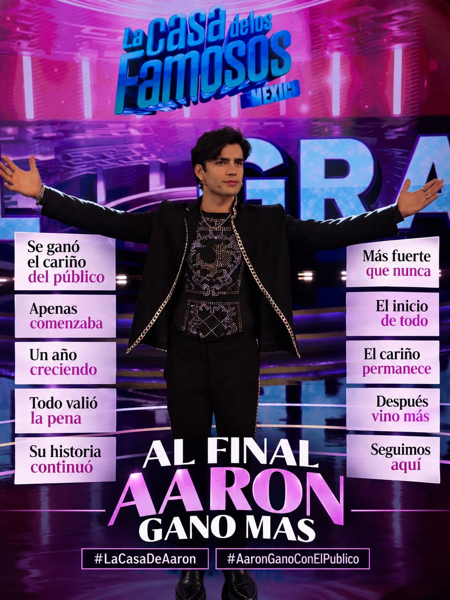 Mariarmentas's tweet photo. Hoy somos más fuertes. Hoy Aarón Mercury es la noticia siempre. Hoy demostramos porque ganó tanto.

Usa las frases + la tendencia

AL FINAL AARON GANO MAS
#LaCasaDeAaron 
#AaronGanoConElPublico https://t.co/HarSbxjbu0