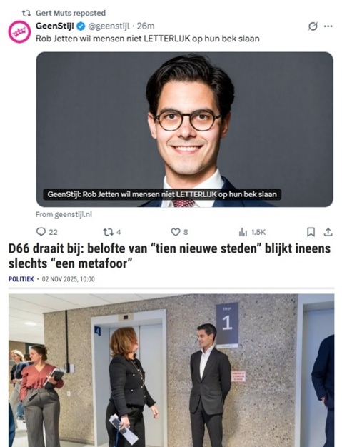 LowikRonald's tweet photo. Jetje is nogal van de metaforen.
#Jetten #D66_congres #oproeptotgeweld #Kamervragen @2eKamertweets @geenstijl
https://t.co/WoPxnEUtE4
https://t.co/uKScQRrVkc https://t.co/wySb0Mc3eg