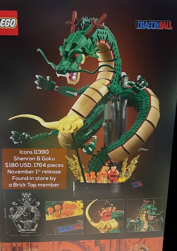 BrickTapNews's tweet photo. Here’s your first look at Icons 11390 Shenron and Goku! Arriving on shelves November 1st! 

Remember: Dragon Ball gets an Icons set, Dragon Ball Z will be getting an entire theme next year! https://t.co/GvKtFFtoYX