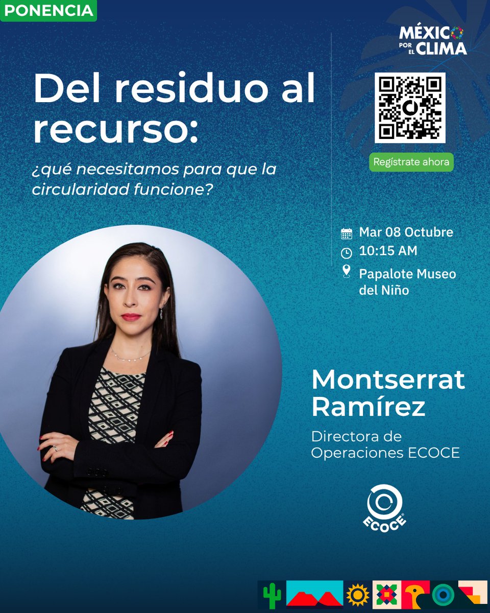 ecoceac's tweet photo. ¡Nos vemos en México por el clima!

Este 8 de octubre estaremos en el Papalote Museo del Niño, compartiendo ideas y experiencias para seguir impulsando la acción y la colaboración por un futuro más sostenible.

🎤 Nuestra Directora de Operaciones, Montserrat Ramírez, participará con una ponencia a las 10:15 a. m.

🙌 ¡Acompáñanos! Regístrate aquí:
👉 https://t.co/PHxSOtnggK

#ECOCE #MéxicoPorElClima #AcciónClimática #EconomíaCircular #Sostenibilidad