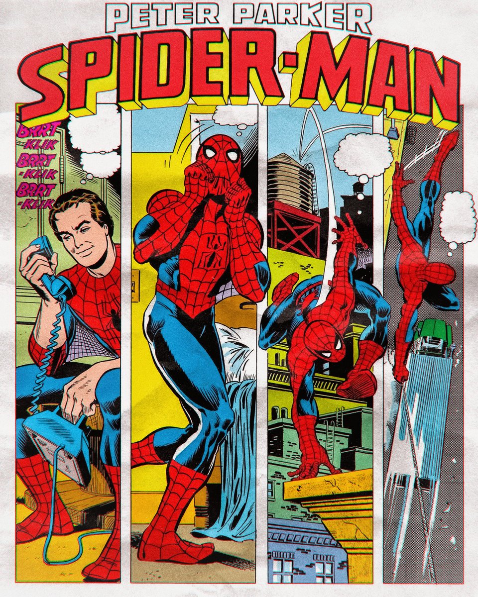 Parker_Luck394's tweet photo. 80s Spider-Man is PEAK Spider-Man.
—

While I was looking back at some Stern and Romita Jr. ASM issues, I decided to challenge myself by taking some panels from different sections or even issues and trying to compose a coherent image.

I'm quite happy with the result! https://t.co/3guqogWOQb