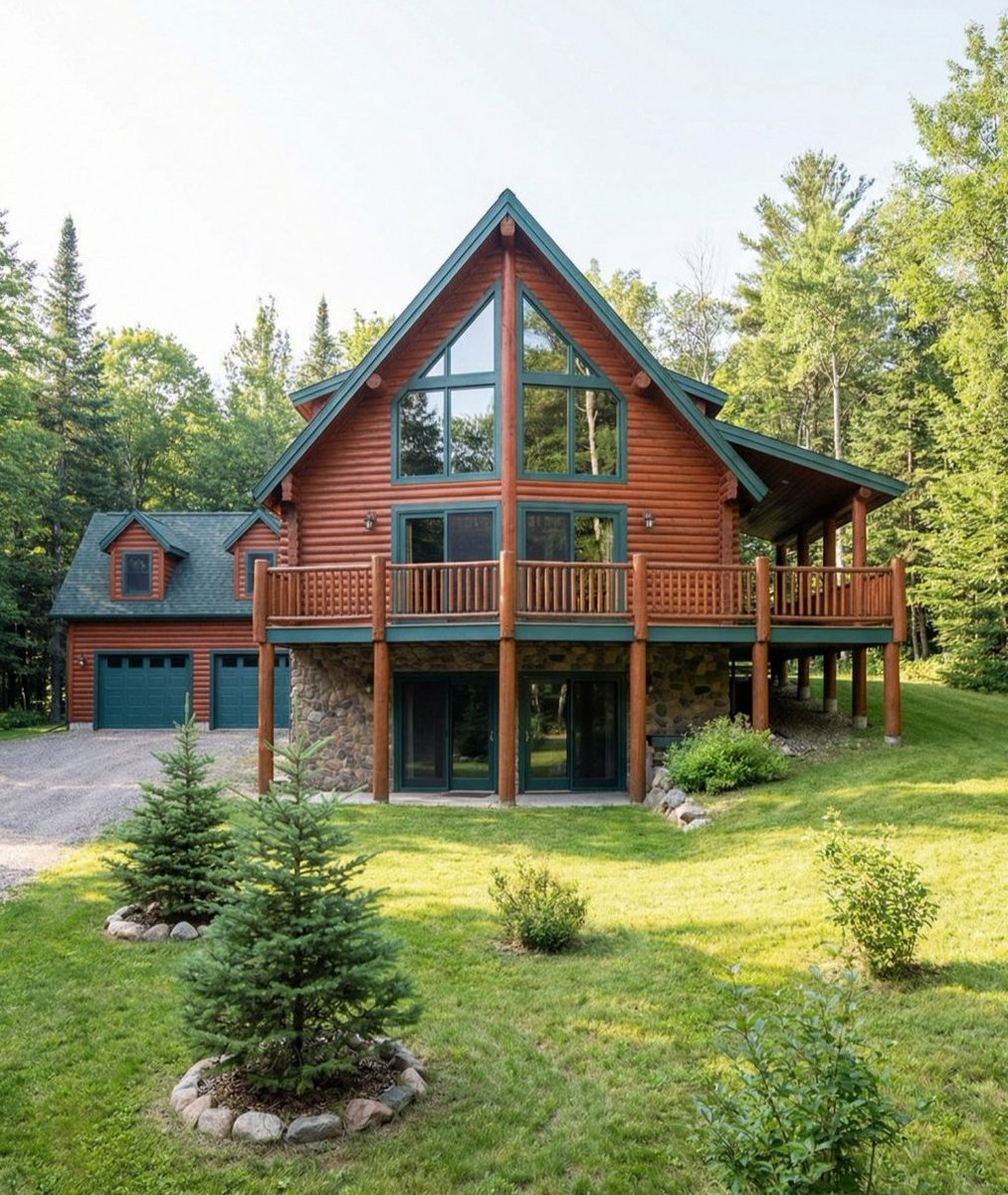 cabinsmountain's tweet photo. A-Frame Woodland Lodge With Garage https://t.co/31HLvYUGcU