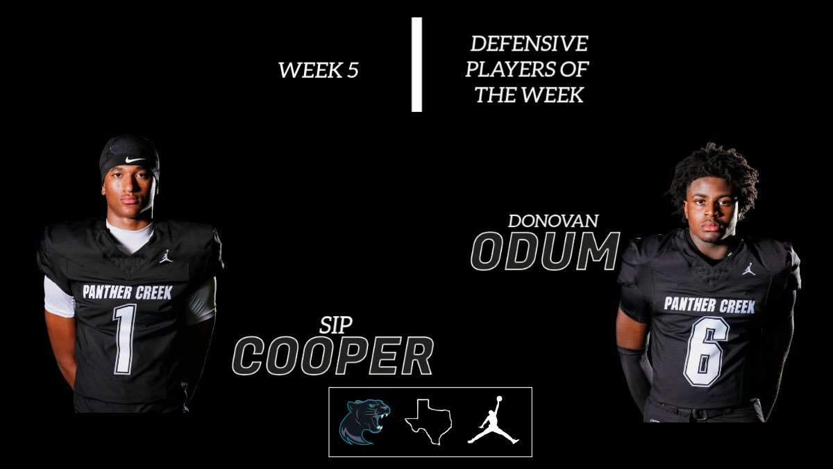 PCHSfriscoFB's tweet photo. Week 5 Varsity Players/Trainer of the week!

#CREEK https://t.co/phq7xS3Ddn
