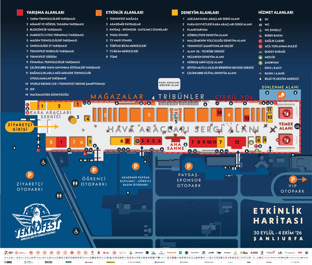 teknofest's tweet photo. Merak ettiğiniz her şeye kolayca ulaşmanın yolu! 🚀😊  

🗺 #TeknofestGüneydoğu “Etkinlik Haritası”  

[30 Eylül - 4 Ekim › Şanlıurfa GAP Havalimanı] 
🎟 Ziyaretçi Kaydı › https://t.co/NF29iTwDwW https://t.co/ozUemCguOp