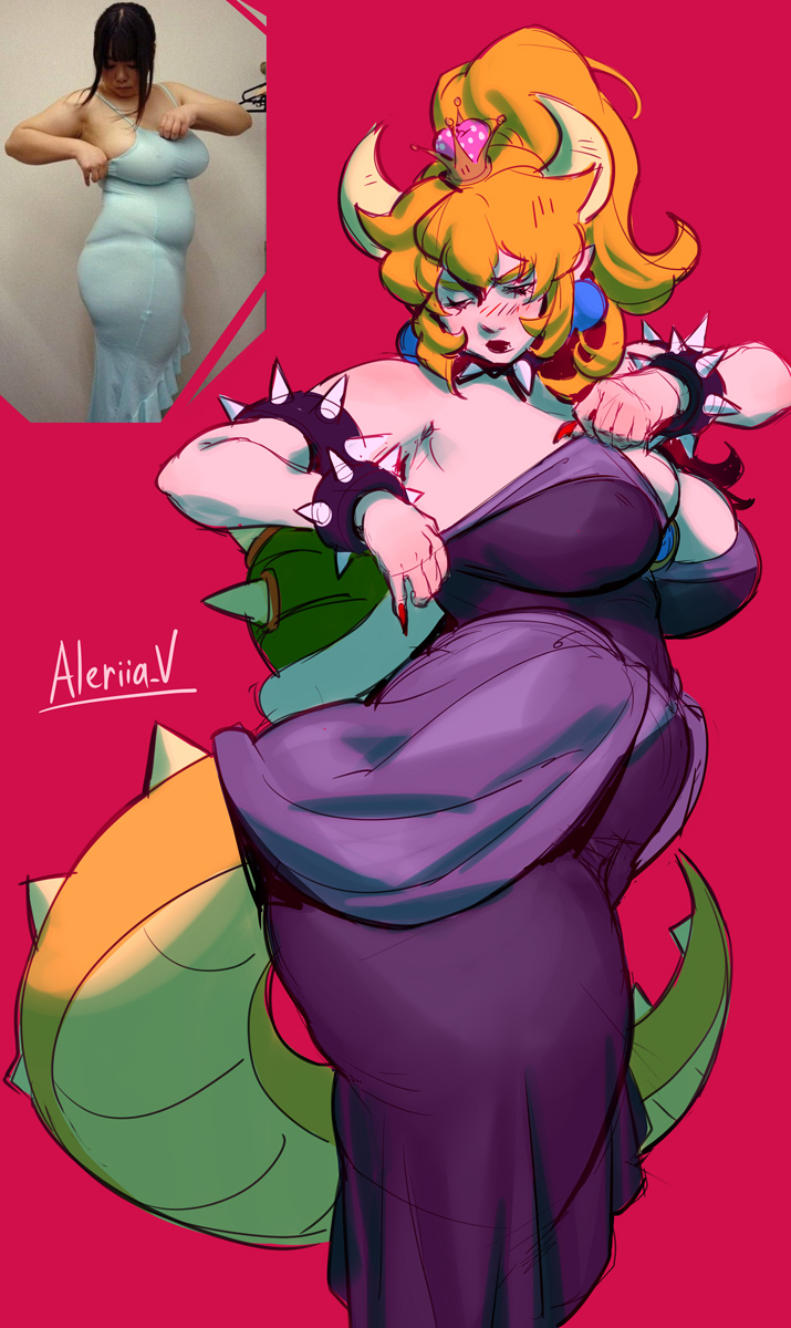 Aleriia_V's tweet photo. Bowsette sketch https://t.co/56GvzmRoG2