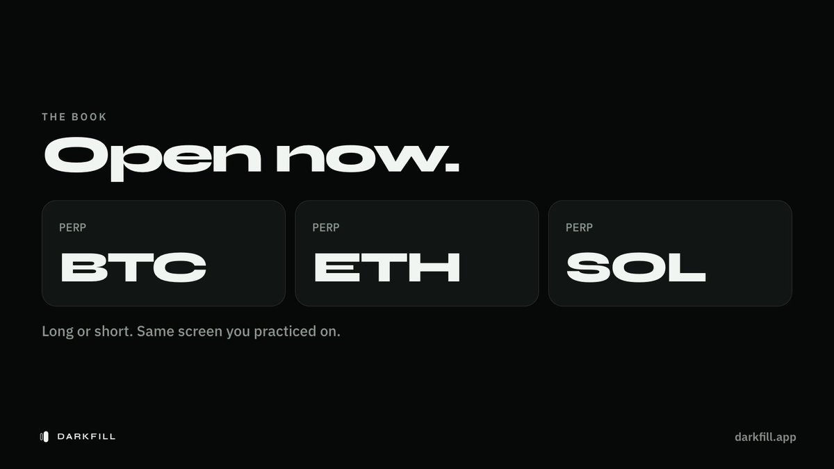 DarkFillApp's tweet photo. Supporting BTC, ETH, SOL and many more...

Go long or short. Paper or live. https://t.co/NhynKJxGHc