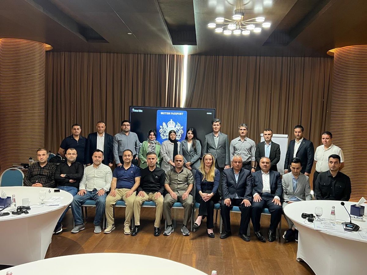 ukinerbil's tweet photo. On 21, 22 and 23 September 2026, Home Office International Operations (HOIO) delivered training to 50 officers and staff from the passport control teams at Erbil International Airport and the Ibrahim Khalil Land Border Crossing https://t.co/nuKQlIkdJs