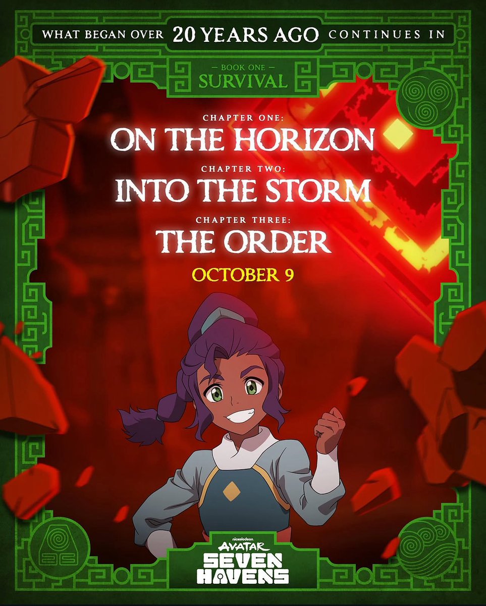 DiscussingFilm's tweet photo. Titles for Episodes 1-3 of ‘AVATAR: SEVEN HAVENS’ have been released. 

The series follows Earthbending twins after a world-shattering disaster where one discovers she’s the new Avatar after Korra. https://t.co/YL8qYRRn0s