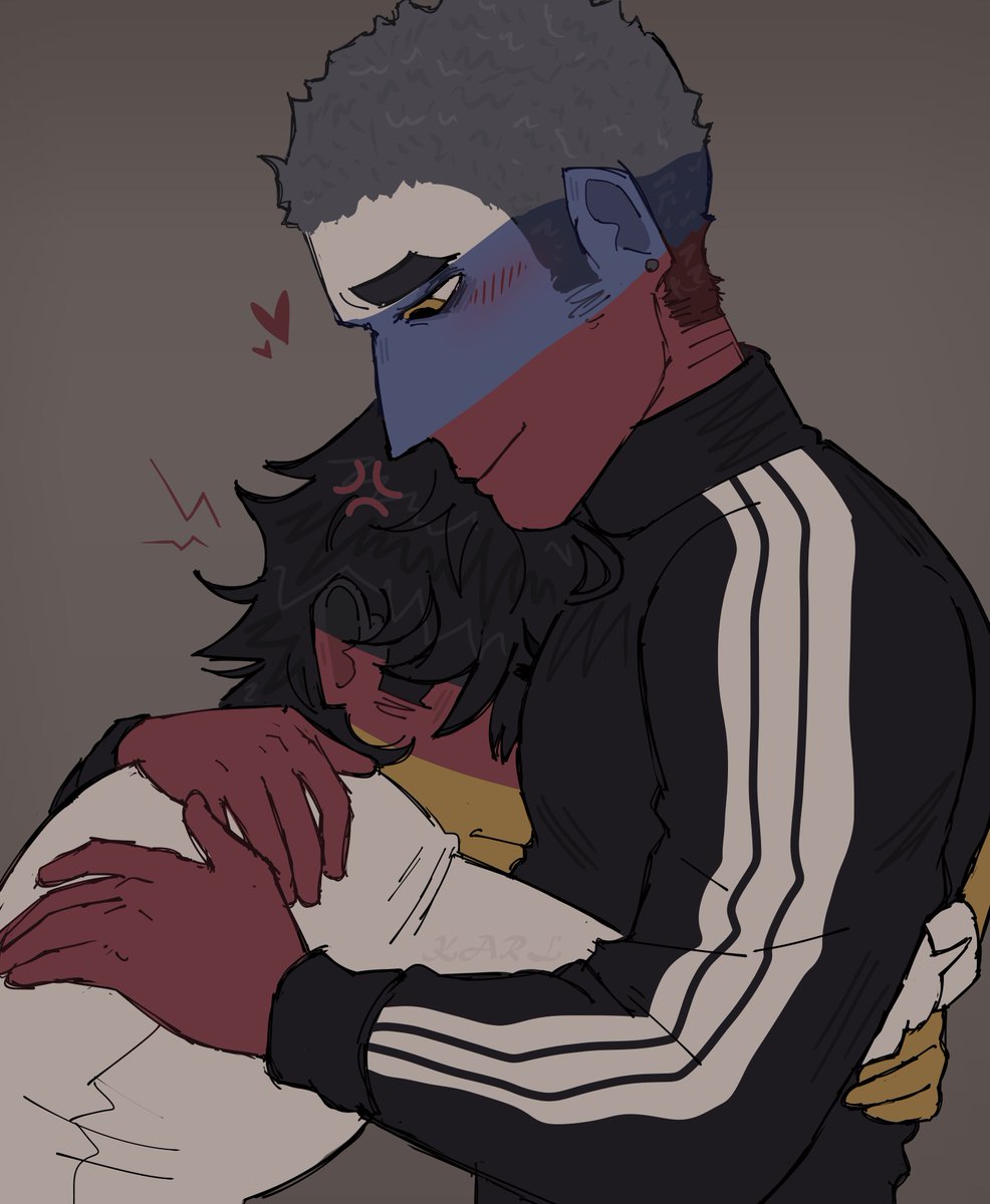 _KarlerJunior's tweet photo. "I'm surrounded by IDIOTS. Not you though- You're tolerable." - Germany

You wanted RusGer and i wanted to sketch Germany nose deep in Russia's boobs, so win/win? 

#chtwt #countryhumans #Russia #Germany #RusGer https://t.co/lcfCw7Q85T