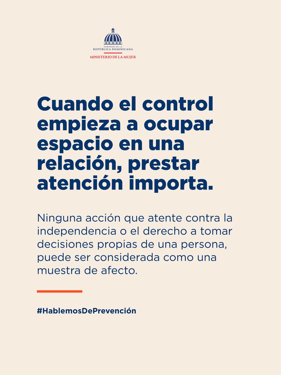 PCompetenciaRD's tweet photo. Preguntar si llegaste bien puede ser cariño. Necesitar saber dónde estás todo el tiempo es diferente.
Cuando la preocupación se convierte en vigilancia, prestar atención importa.
Reconocer las señales también es prevención.
#HablemosDePrevención #MMujerRD https://t.co/JJFODkUETx