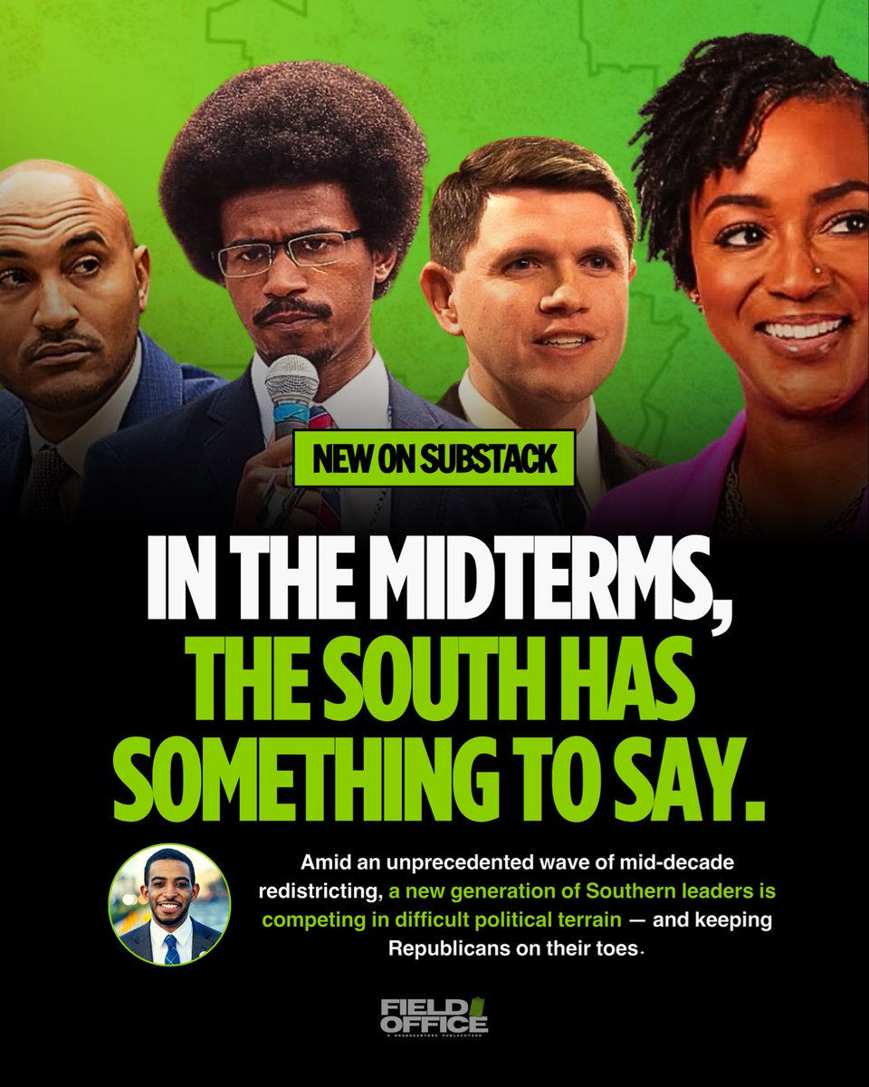 MarkusforDC's tweet photo. Despite Trump’s best efforts to rig and redraw his way to a midterm victory, bold Southern progressives are keeping Republicans on their toes in terrain once thought impossible.

My latest Field Office report for @HQNewsNow: https://t.co/Dgxs3HnqS0