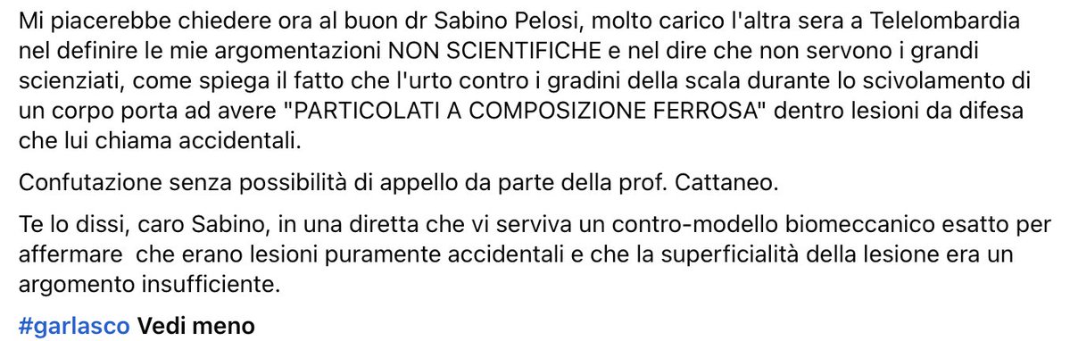 Prof_FMGalassi's tweet photo. #garlasco 
LESIONI DA DIFESA PASSIVA (FORSE ATTIVA) CONFERMATE ULTERIORMENTE https://t.co/hkdU3i9E8K