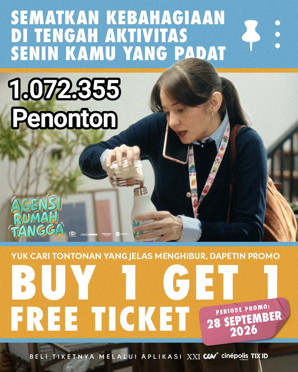yan_widjaya's tweet photo. B.O 27/9/2026
#BisikanDesaGringsing 40.246
#Ibadah&Cinta 21.033
#Ibu,BgmnAkuTanpamu? 372.711
#MemburuPemangsa 105.720
+
#Istimewa 118.469
#JanganLupaBahagia 128.464
#UrangBunian 155.873
#OpPestaCopet 465.939
#Munafik 800.761
#AgensiRT 1.072.464
= https://t.co/mwjShw8JGh