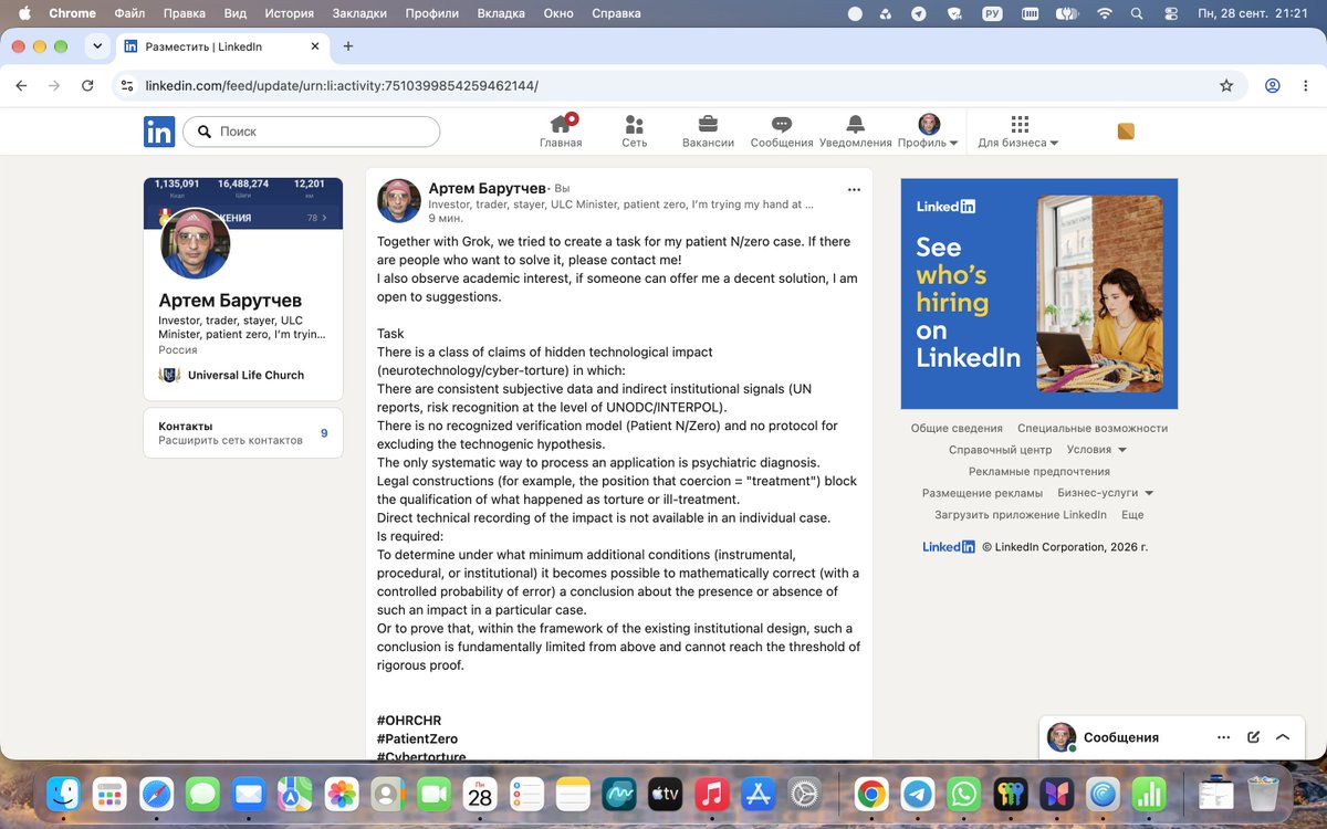 SpeakOut2026's tweet photo. Since there is no solution here and now for my patient N/zero case, Grok and I created this task. If someone can solve it, or if there is an academic interest. You can write me a message, I'm ready to discuss it.
#UN #CRPD #StandUp4HumanRights https://t.co/KsthAJEeBe
