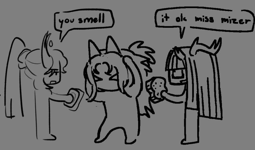 thecoolestguy96's tweet photo. #phighting i forgot to post 😓
(orange and purple character owned by @/proenkephalin and cat-horned character owned by @/ttaroaru 😽) https://t.co/QtPjsJNJZU