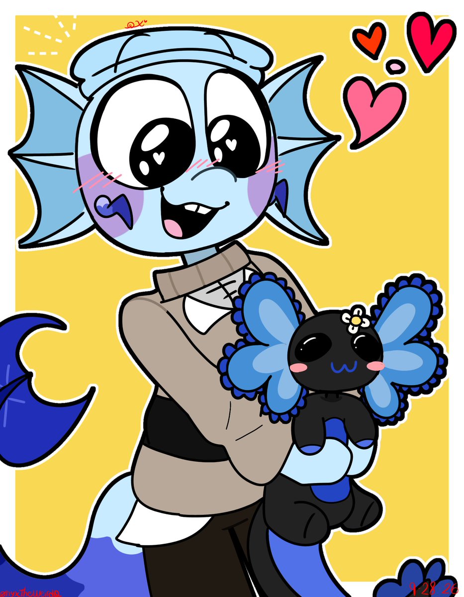 OnyxTheDrawer's tweet photo. Anon: How much does Trout love axolotl's?
https://t.co/OuicYzI3tt
~~~~
He ADORES Axolotl's! They are his favorite animal after all! He even has his own plush of an Axolotl!

#trout #season2au #dandysworldoc #dandysworldau #dandysworld https://t.co/l1F6ieSjUE