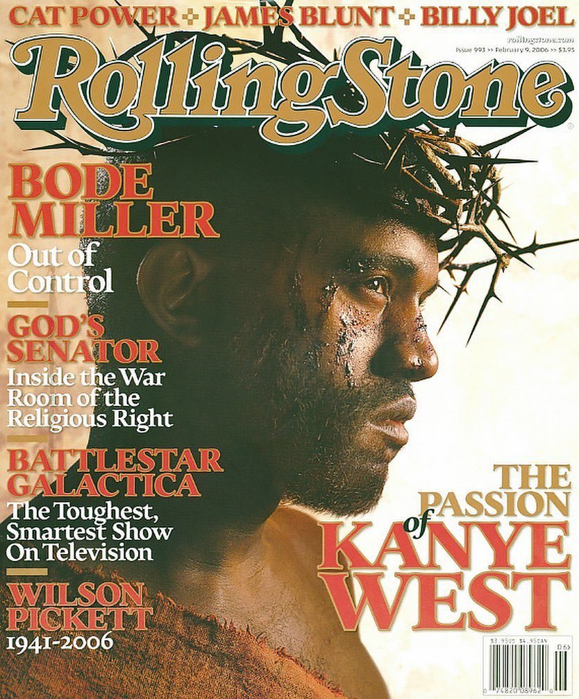 Sound_Scrape's tweet photo. Kanye West (Ye) for Rolling Stone Magazine issue 993 shot by David LaChapelle (2006) https://t.co/TVRDkuEtnY