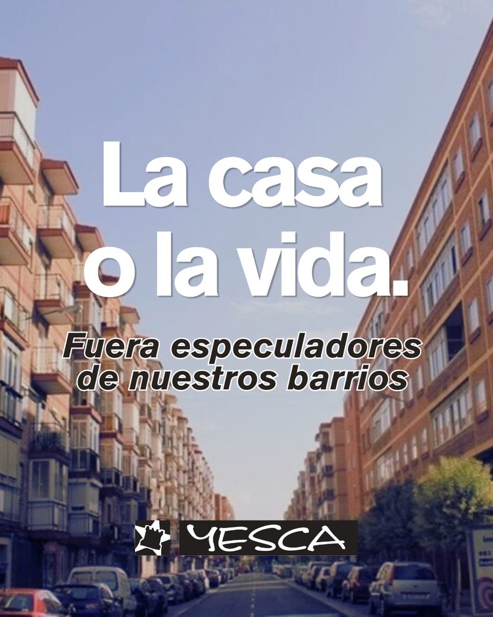 YescaCastilla's tweet photo. 🏠🔑 ¡Fuera especuladores de Castilla! 

⛓️Rompamos con el Régimen del 78 que nos condena a la miseria. https://t.co/TSOGtahg2d