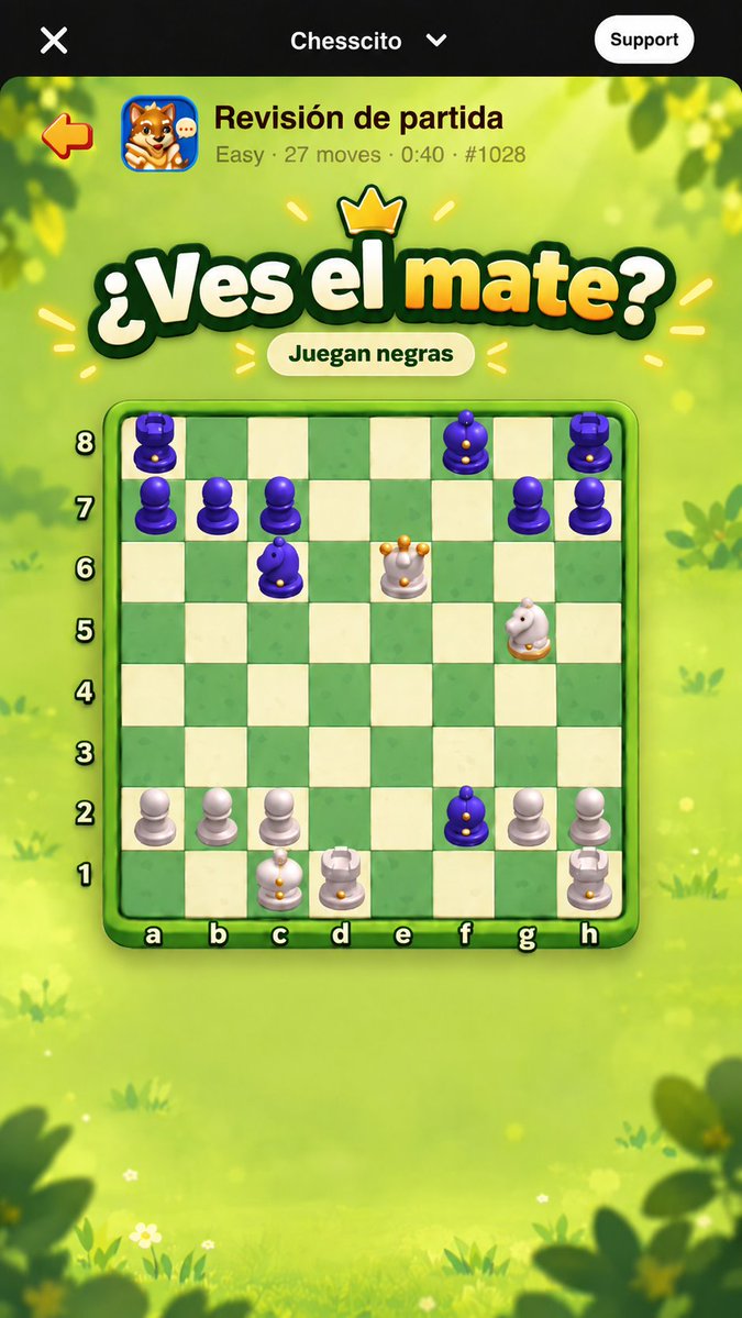 Chesscito's tweet photo. Cada partida es una oportunidad para encontrar una mejor jugada.
♟️ Tu turno. Juegan negras.
¿Qué jugada harías? 👀
Deja tu respuesta antes de mirar los comentarios.
@Celo
@minipay
#Chesscito #Chess #Ajedrez #Checkmate #ChessGame https://t.co/3DSWH4cw3T