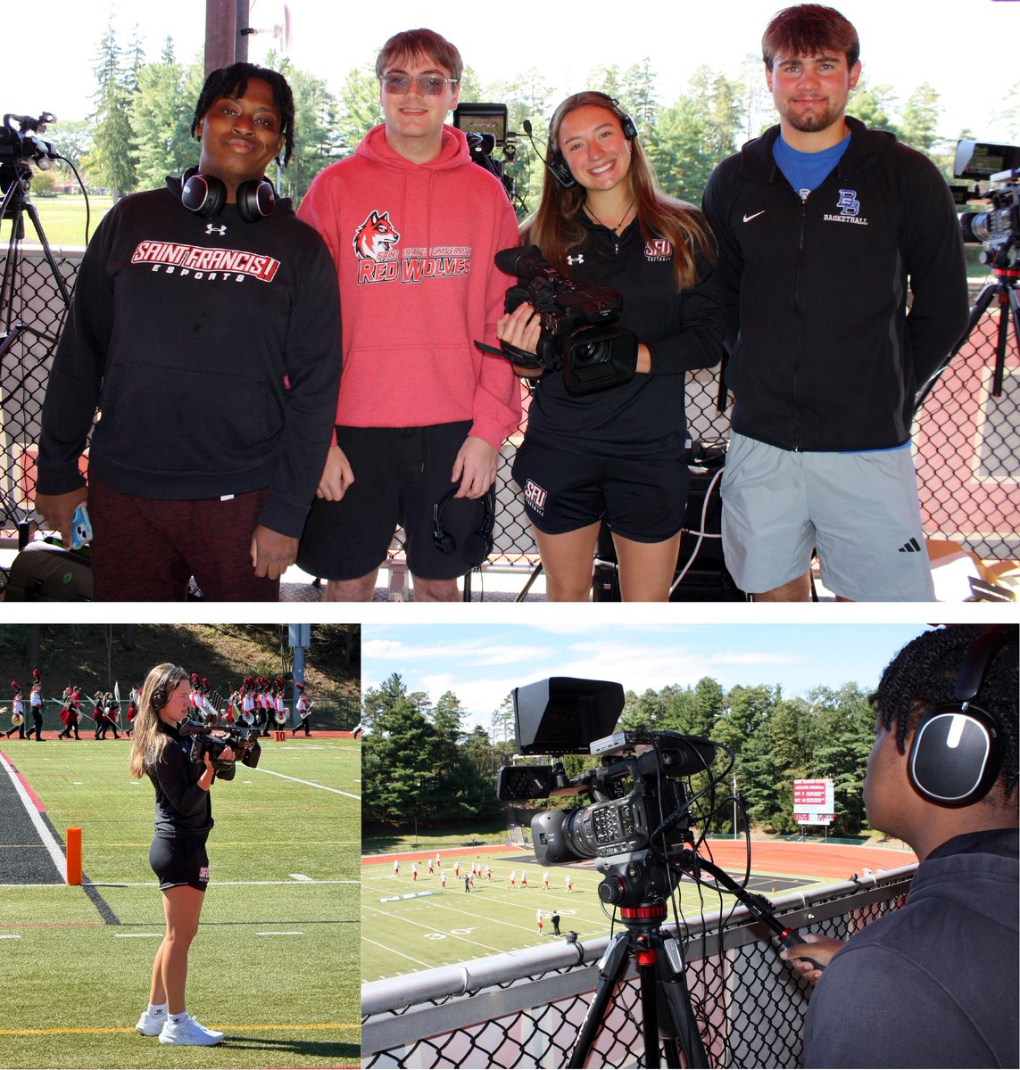 sfucommprogram's tweet photo. Shoutout to the best gameday camera crew in the Presidents' Athletic Conference! https://t.co/SkPL7O9RlR