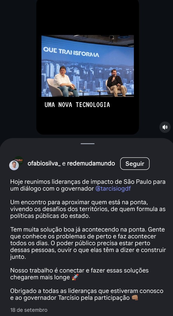 NabilBondukiSP's tweet photo. Este é Fábio Silva, da "Transforma Brasil", um dos responsáveis pela plataforma TEM MEU VOTO, em uma reunião com Tarcísio de Freitas promovida por Fábio e entidades no dia 18 de setembro. Portanto, já durante o período eleitoral. https://t.co/dOO3rOX0iD