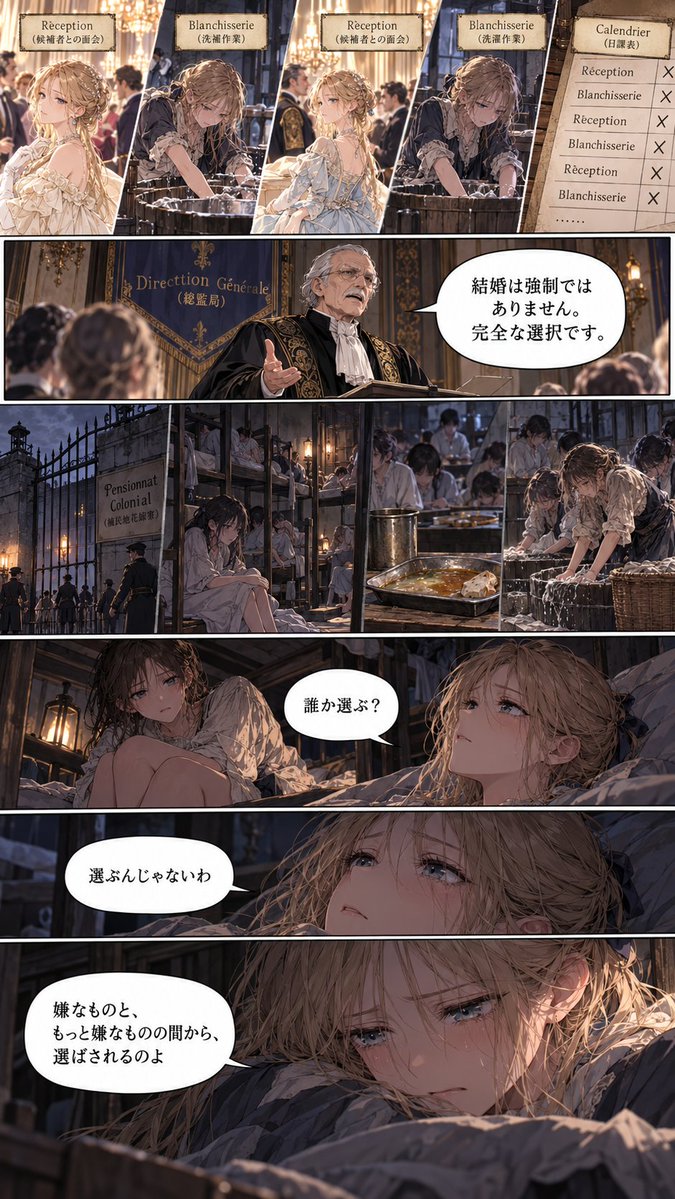 aididprison's tweet photo. 『植民地花嫁名簿』(3/3)
#女囚漫画 #女囚 #逮捕 #DID #AIart https://t.co/GPkn0BQKyD