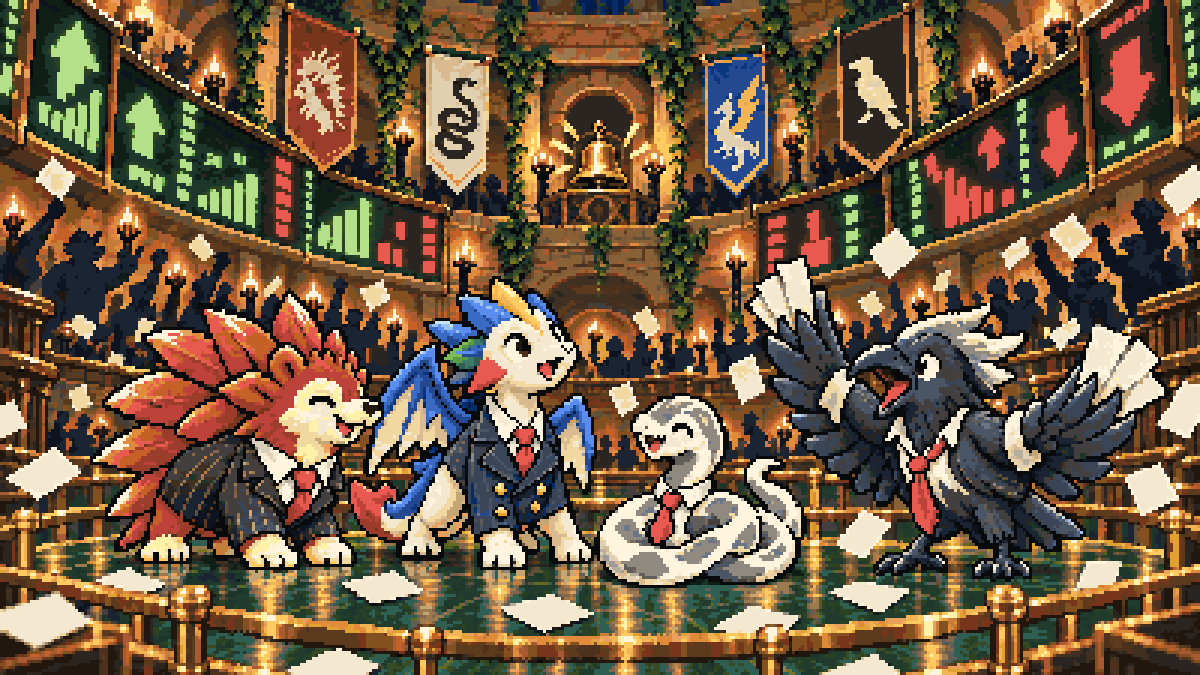 LudiArena's tweet photo. Champions have started showing up in suits and talking about Threadguy and Taiki. What is going on?? https://t.co/jUlRo4aT9B