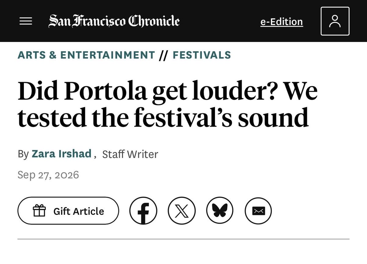 MissionLoco's tweet photo. WILD! The City of San Francisco permits noise levels at outdoor concerts that damage attendees hearing after only minutes of exposure. The Portola Festival exceeds even that 104 dBA Leq10 and 114 dBC Leq10 limit.

So loud the noise generates complaints from Alameda 7 miles away! https://t.co/eLEwMG2q70