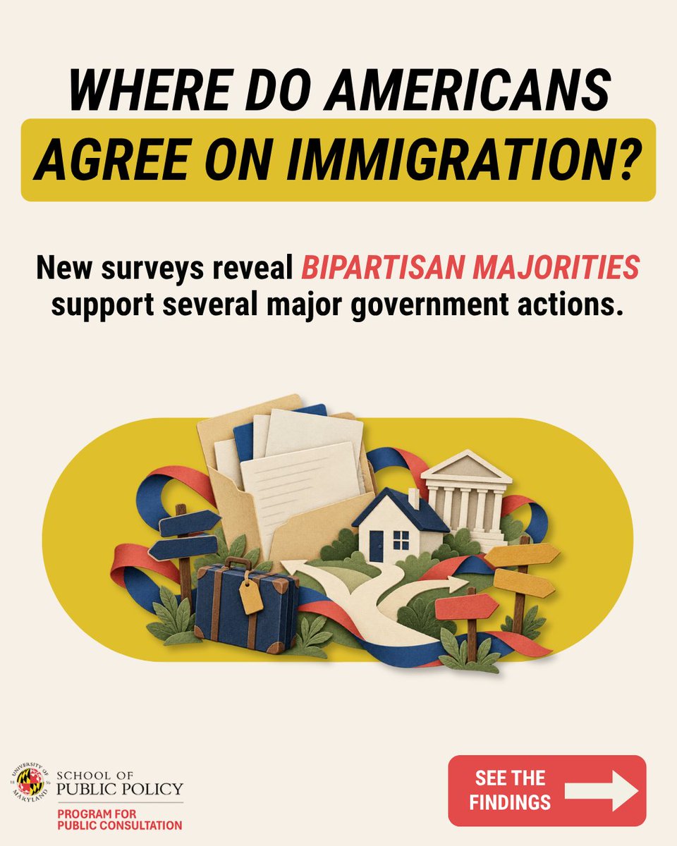 ppc_umd's tweet photo. Would you believe Americans across parties agree on ways to fix our immigration system?

PPC surveys show bipartisan majority support for new government actions.

Swipe through, then explore the full common ground at the link in bio. https://t.co/qevSWwDZ66