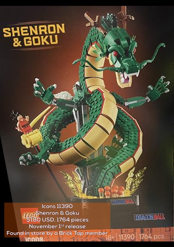 the_brick_news's tweet photo. FIRST LOOK At The New LEGO Dragon Ball Shenron &amp; Goku Set!

Coming in November for $180. https://t.co/Q9L9X3eIkq