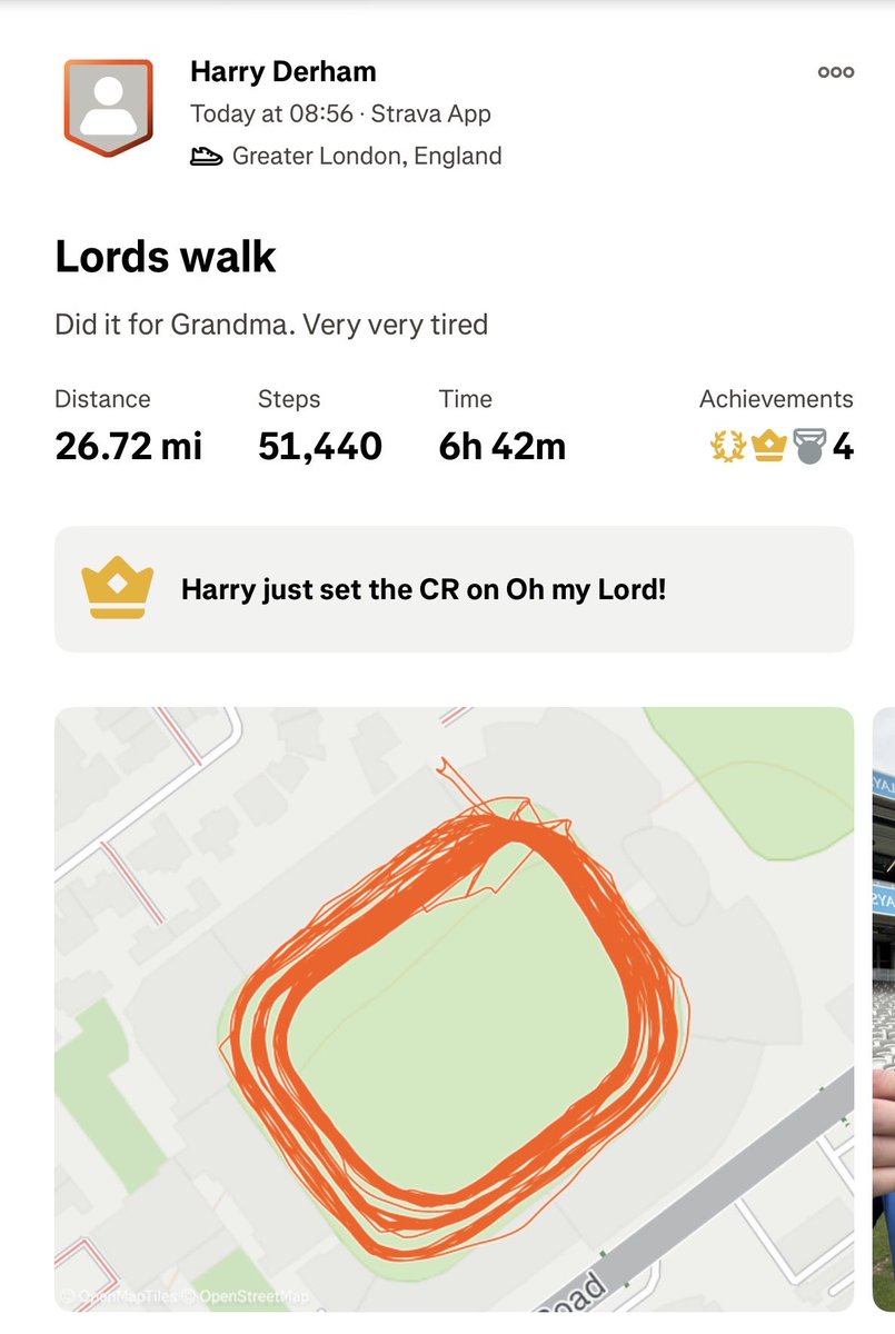Harry05Derham's tweet photo. A very hard day today, much harder than I expected! I just wanted to thank every one of you who has given so amazingly generously for such a hugely worthy cause ❤️

Our family is experiencing first hand what this disease can do, so to walk for my Grandmother today felt like a way I can help others that experience the same in the future. Hopefully all the money you have so kindly donated will contribute to making lots of people suffering with Alzheimer’s lives better. @alzheimerssoc 

Thank you so much, I’m off for a bath! 🤣

Harry

https://t.co/SJQGLs6y1t