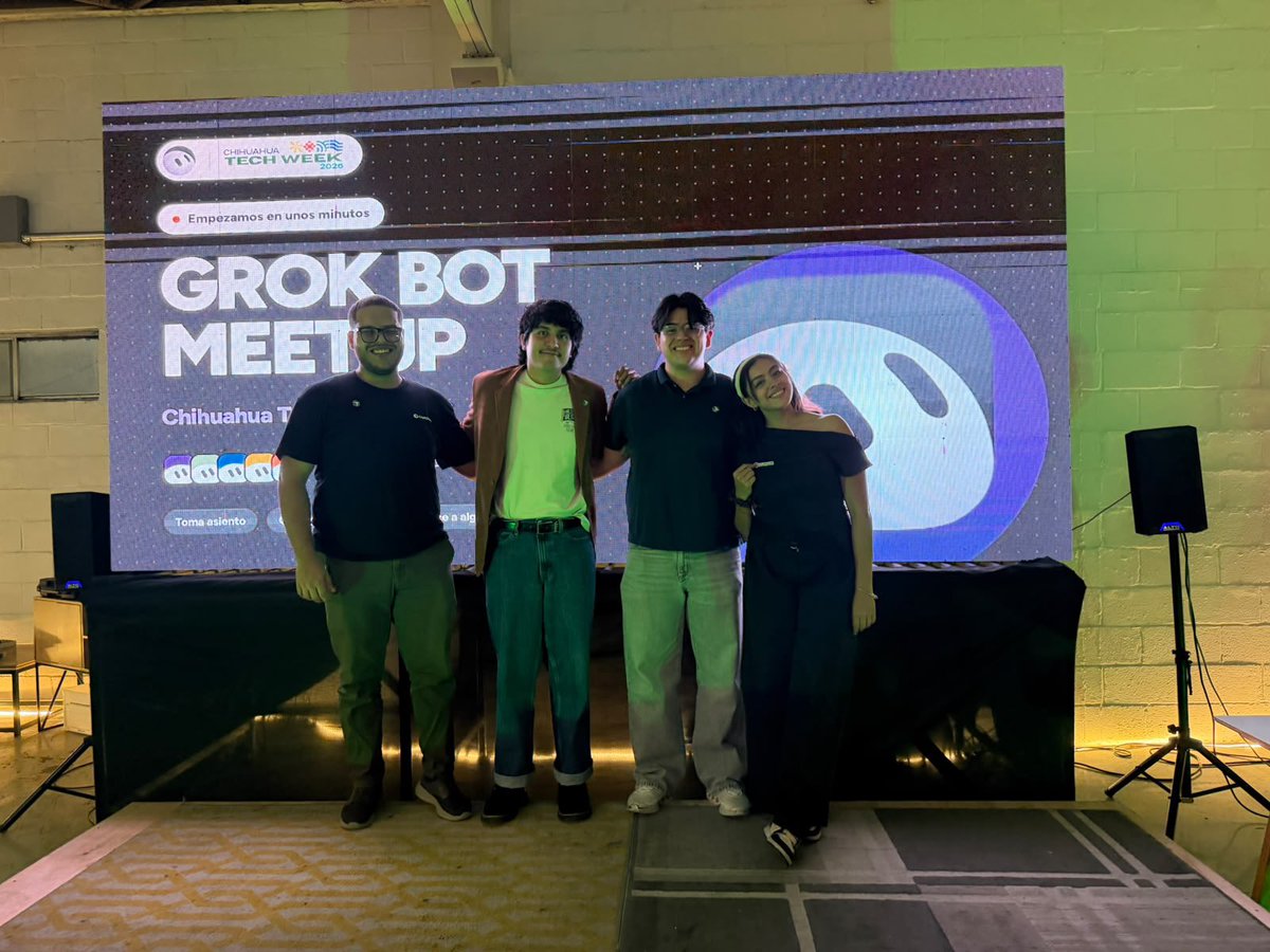 dukethropic's tweet photo. I’m so proud to have organized the GrokBot event at #ChihuahuaTechWeek!
Everything went excellently, the energy was amazing, and I’m truly satisfied with how it all turned out.
Thank you to everyone who joined and made this moment possible! 🚀🤖
#GrokBot #ChihuahuaTechWeek #Tech https://t.co/8JPOwbDEhZ