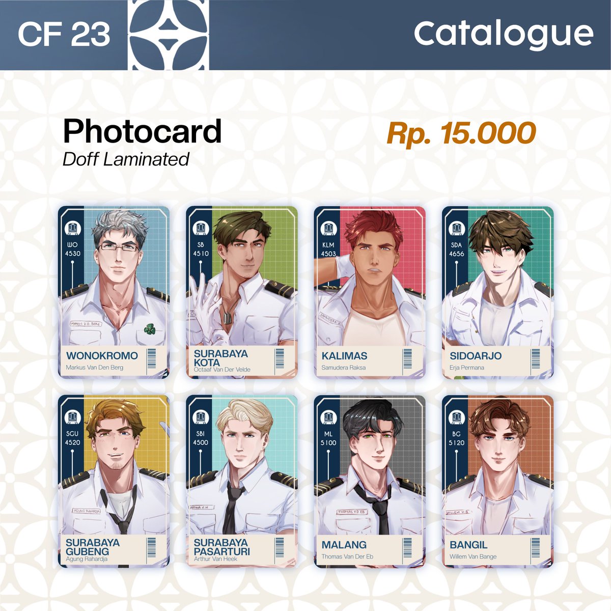 kochiwingko's tweet photo. 🚂🚃Wingkochi Comifuro 23 Catalogue🚃

OTS only yaa, see ya at CF23. Like and Reshare are very appreaciated

🗓️: 31 October - 1 November 2026 [2 days]
📍: A29-30 [Wibusaurus Jaya Premium]
🗂️: OC #OosterLijnen [Gijinka Daop VIII Surabaya]

#cf23 #comifuro23catalogue #comifuro23 https://t.co/WKknRPB4Bn
