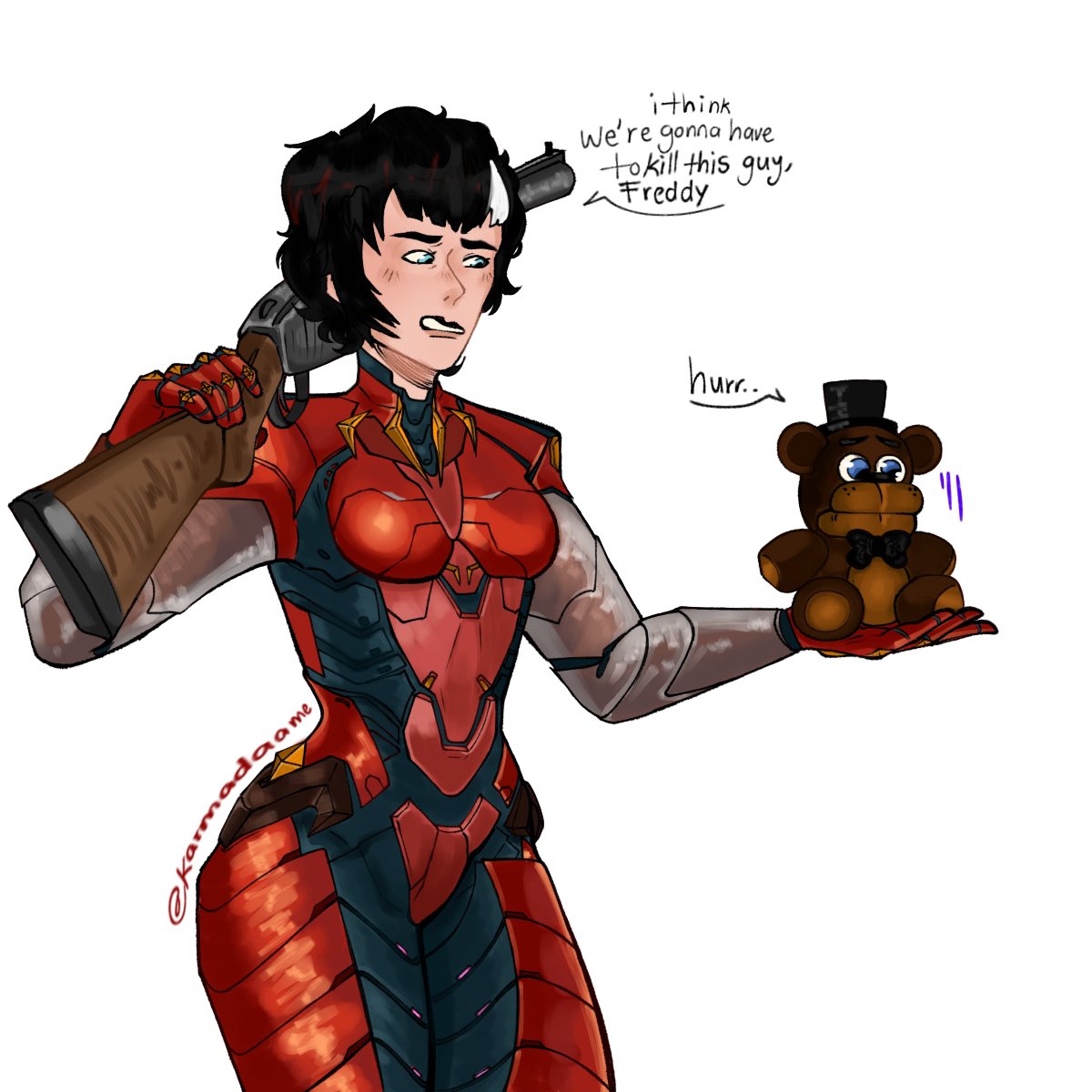 karmadaame's tweet photo. all i could think of lmfao #fortniteart #Fortnite #fnaf https://t.co/VekgzFRvFm