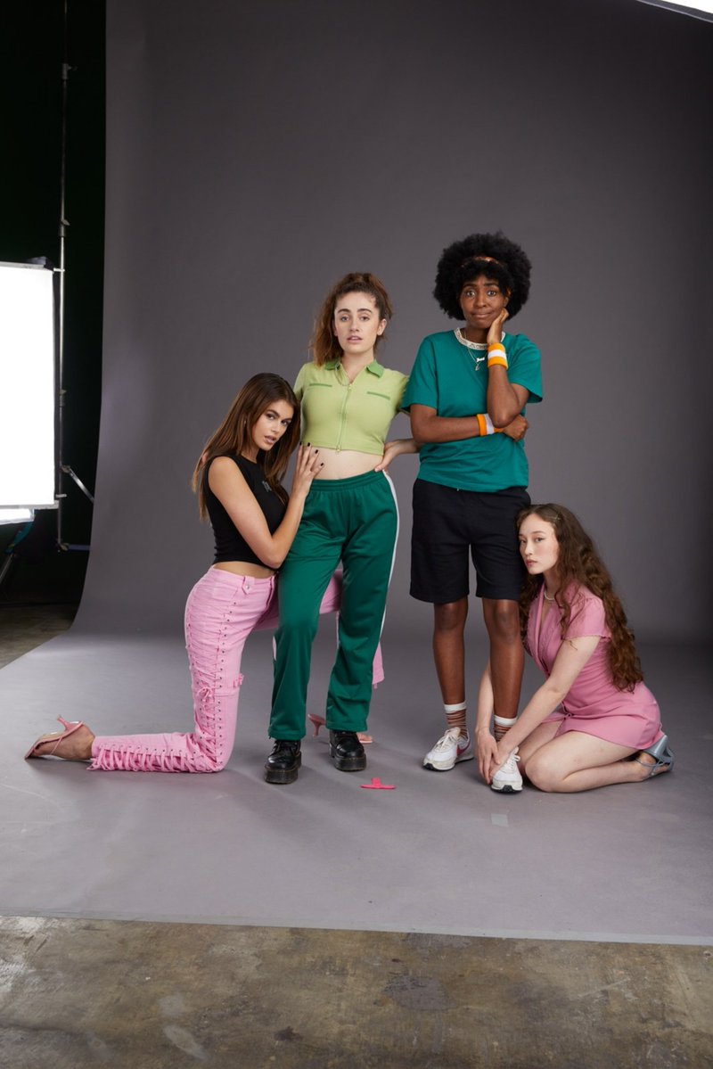AyoESource's tweet photo. "Bottoms" Promo shoots of Ayo Edebiri, Havana Rose Liu, Rachel Sennott and Kaia Gerber https://t.co/mOKHv0a4EG