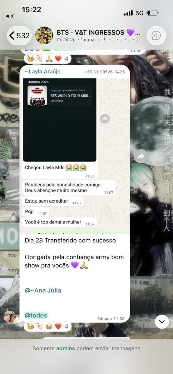 thvajinnie's tweet photo. vim alertar vocês de uma possível golpista, não realiza mediação, quando pedido video do quentro parou de responder, além de que 10hrs postou que já estava liberada a transferência, dando o primeiro Feedback as 11, sendo que so podia transferir as 14, ajudem a dar rt

venda bts https://t.co/W1TaEZB7uX