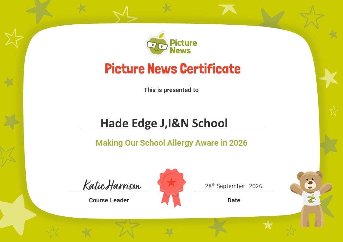 EdgeHade's tweet photo. This afternoon we all joined together for a live assembly about Benedict’s Law. We learnt about the things people can be allergic to, what the signs of a reaction may look like and how to help someone who may be experiencing a reaction. We learnt the word ‘anaphylaxis’. https://t.co/6qdChRRnl0