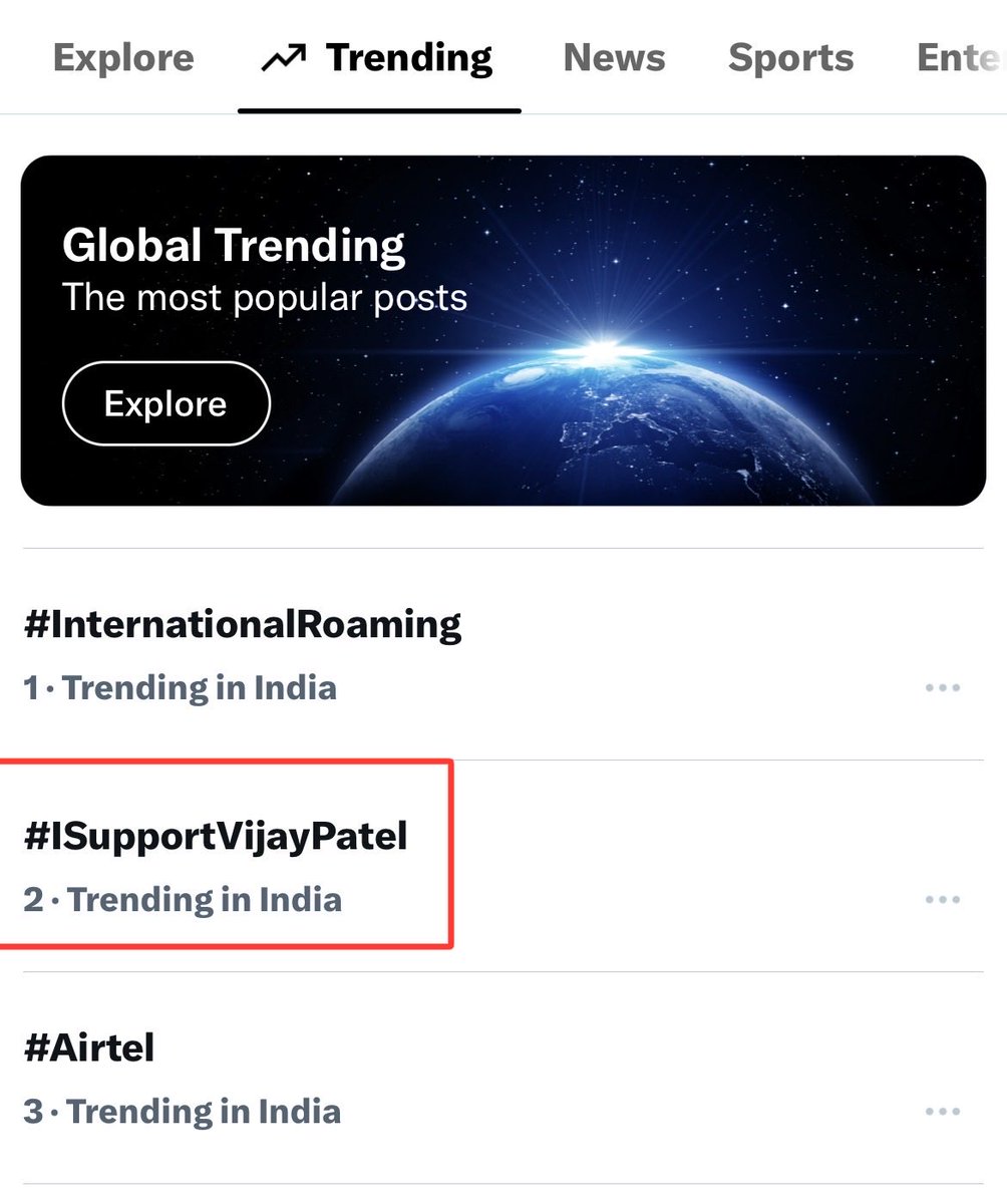 VijayGajeraO's tweet photo. Thank you so much my Twitter family.

This is your power.

It has been trending since many hours without support from any PR angecies. https://t.co/QSEuCk6uVU