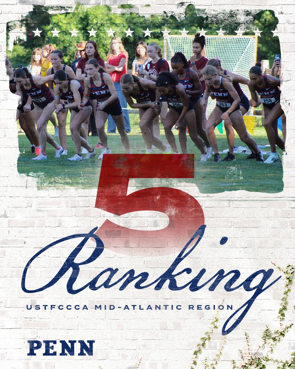 PennTrack's tweet photo. Top ✋ for WXC

The women's team was ranked fifth in the USTFCCCA Mid-Atlantic region, followed by the men in eighth!

#FightOnPenn https://t.co/hDYzdpwiuf