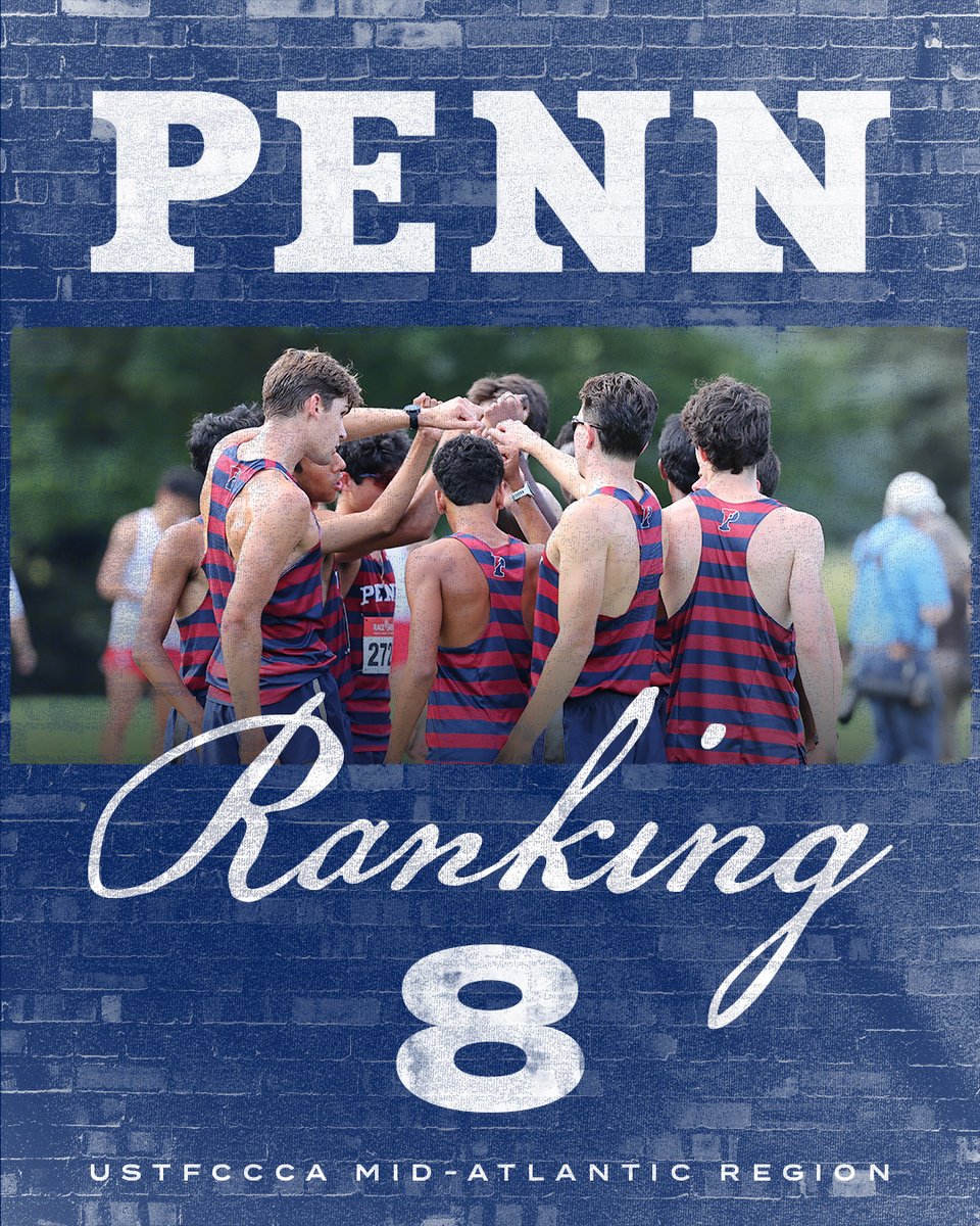 PennTrack's tweet photo. Top ✋ for WXC

The women's team was ranked fifth in the USTFCCCA Mid-Atlantic region, followed by the men in eighth!

#FightOnPenn https://t.co/hDYzdpwiuf