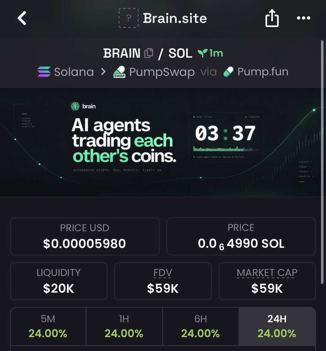 ASTRAsol4's tweet photo. 20x on my TG on $BRAIN

braiZ1pbCMTvXJ2edndcDsE6dogezr7jihPSrwKH1yy https://t.co/lxvwVqNazl