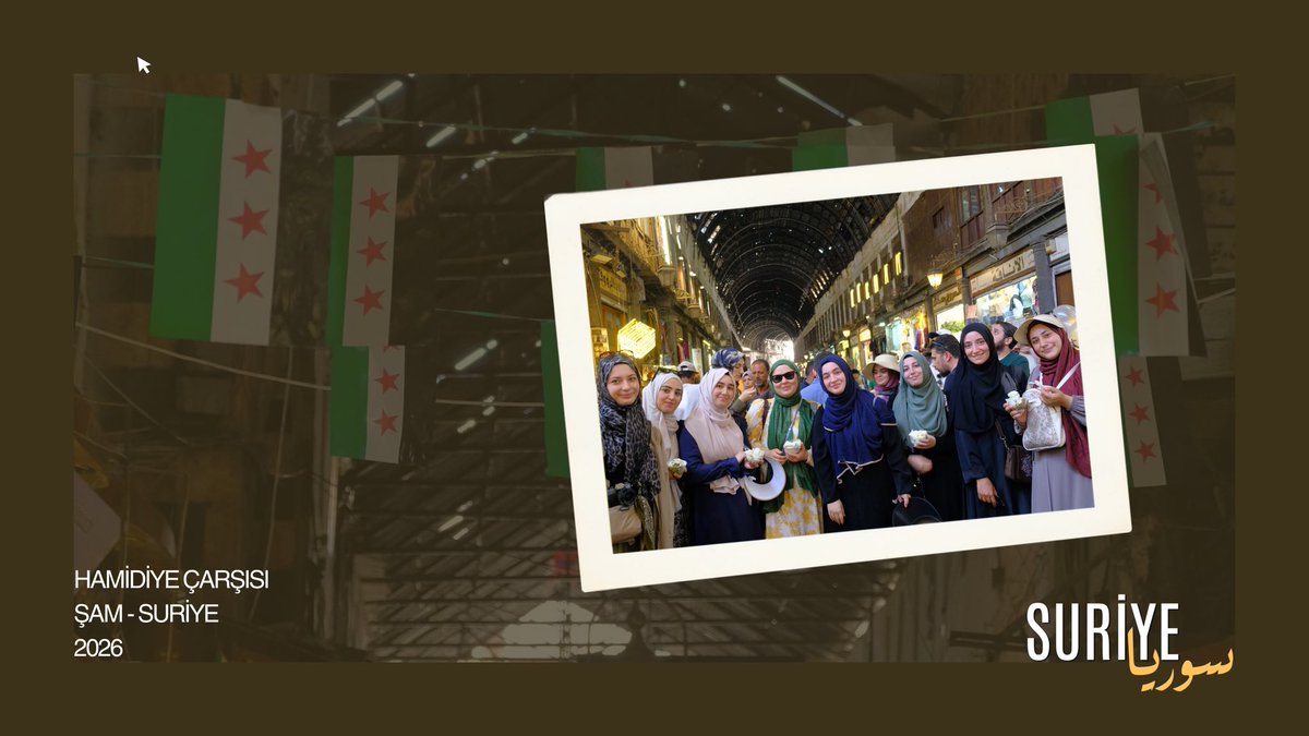 yeryuzuakademi's tweet photo. Harem’den Haremeyn’e projemizin Suriye ayağında;Emevi Camii’nin gölgesinden tarihi Şam evlerine, Hamidiye Çarşısı’nın hareketli sokaklarından Babü’s Sağir’in manevi iklimine uzanan yoğun bir saha programını geride bıraktık.
#suriye #yasirfeten #yeryüzüakademisi #HaremdenHaremeyne https://t.co/VmzoVDFFxV