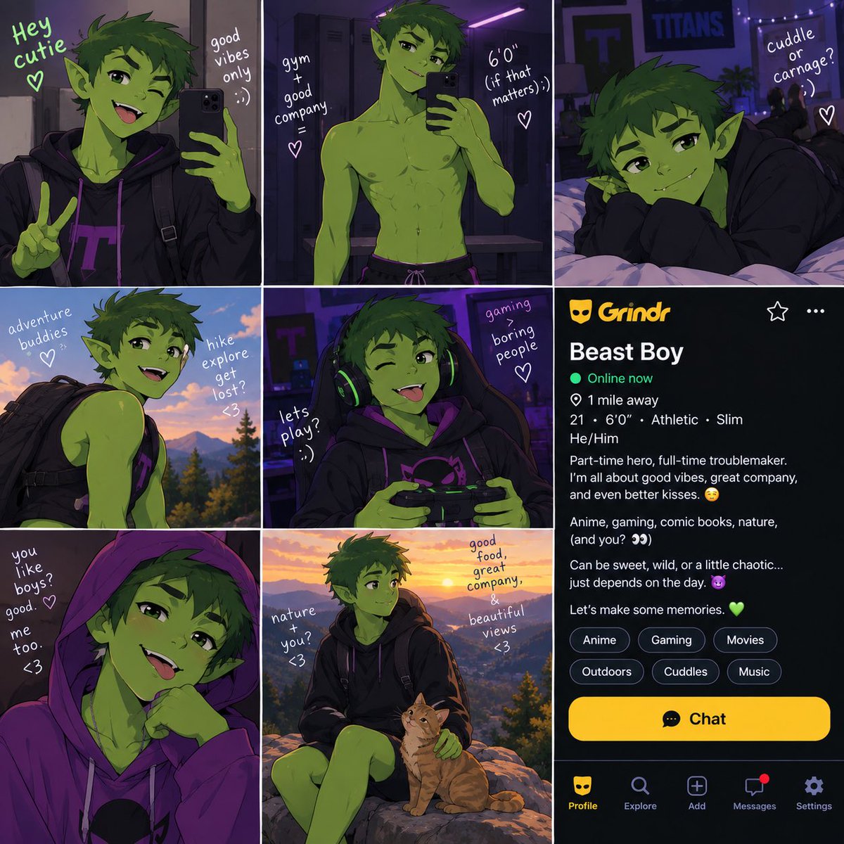 qq087087's tweet photo. #beastboy #teentitans #grindr https://t.co/5A3Zczy3w9