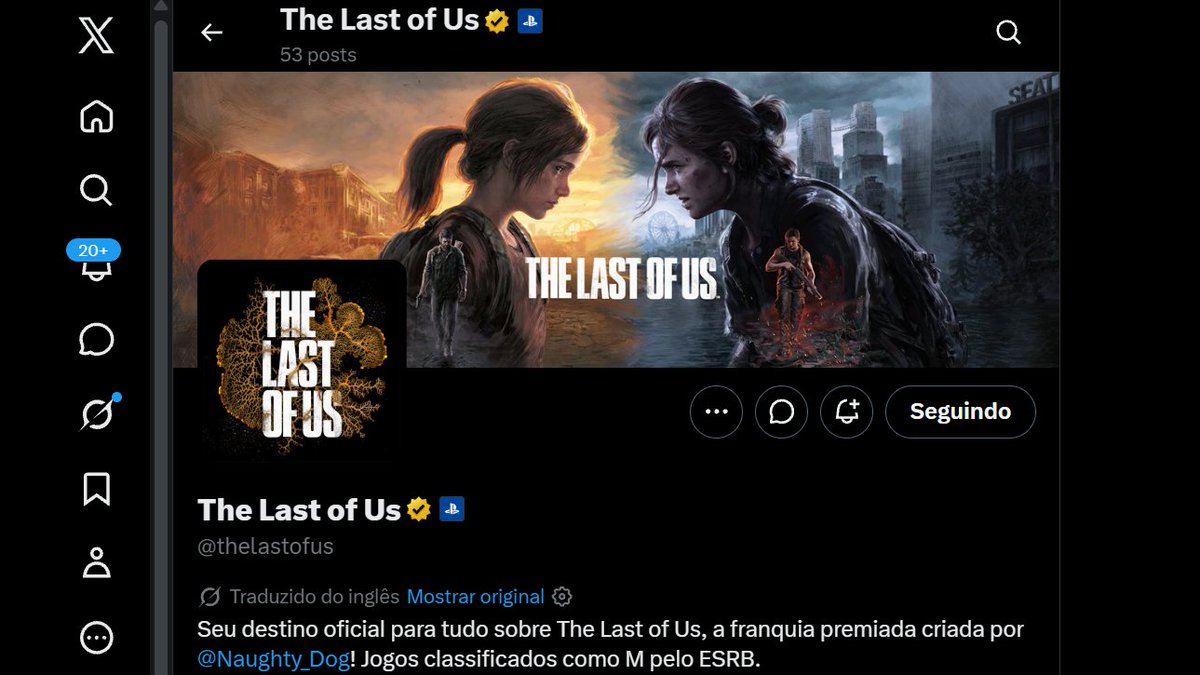 TheLastOfUsBR's tweet photo. Estão deixando a gente sonhar!

13 anos depois The Last of Us ativa contas oficiais dedicadas aos jogos PlayStation! https://t.co/DHQ7B8ffRP