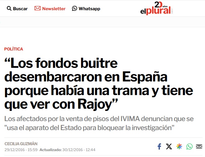 Apu_elrojo's tweet photo. Mariano Rajoy no sólo rescató a la banca con el dinero de las pensiones, también cambió las leyes (2012-2014) para que los fondos buitre pudieran adquirir viviendas a lo grande. https://t.co/V8AHByKmgI