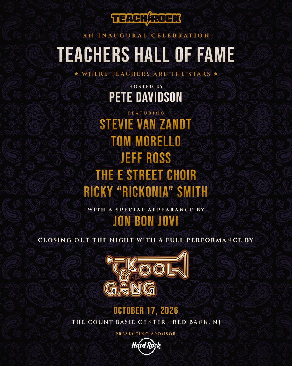 littlesteven_ug's tweet photo. Jon Bon Jovi joins the inaugural TeachRock Teachers Hall of Fame Celebration presented by Hard Rock.
https://t.co/rSf4X4XXax https://t.co/4KJMTdBnRM