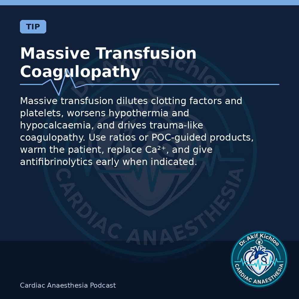 akifkichloo's tweet photo. Bleed, Vasoplegia &amp; MH
Massive transfusion, post-CPB vasoplegia, TEE cannula checks, MH triggers.
Cardiac Anaesthesia Podcast
#CardiacAnaesthesia #CardiacAnaesthesiaPodcast #MedEd #CardiacOR https://t.co/c5GfIIccay