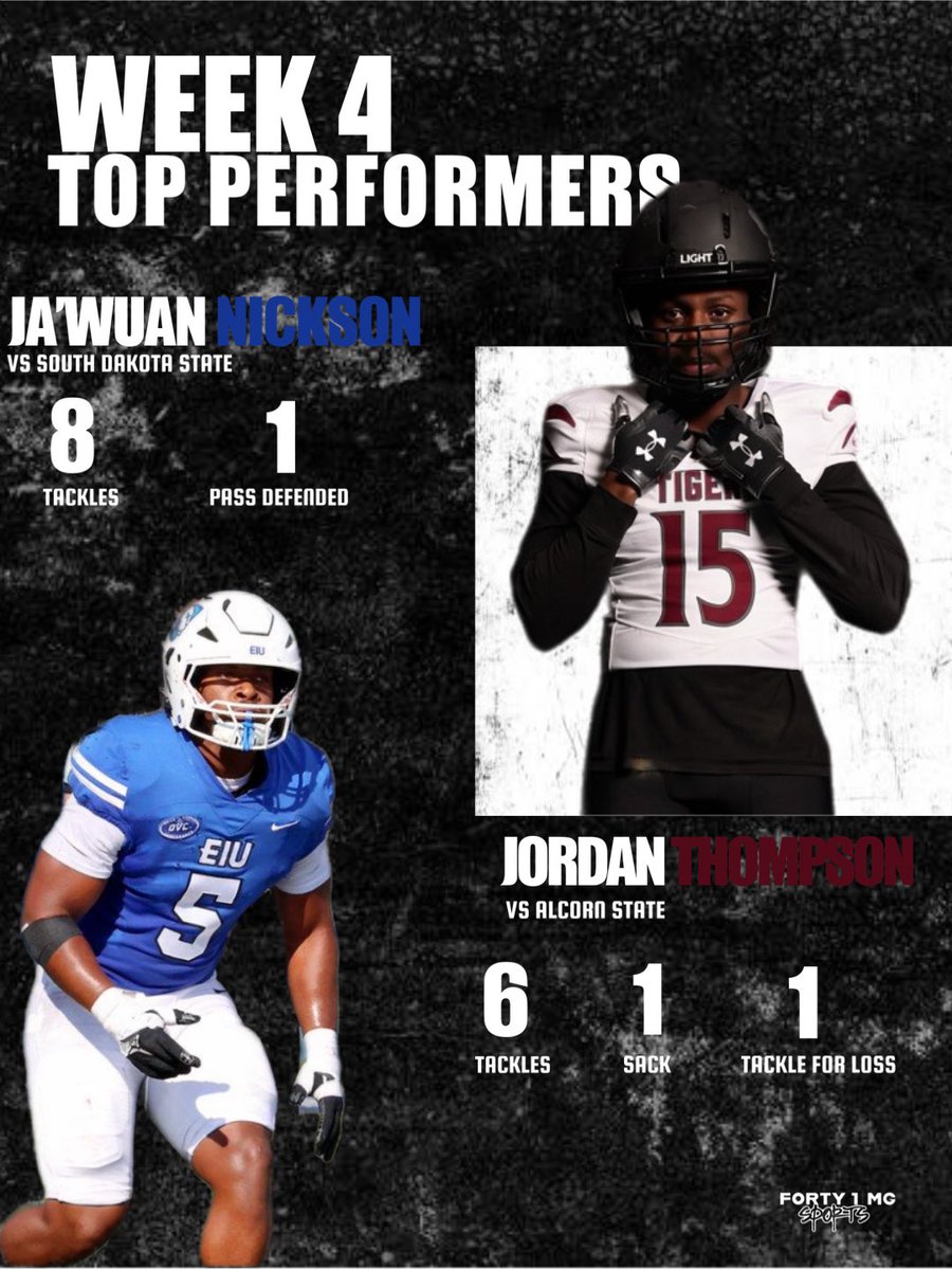 Forty1mgSports's tweet photo. WEEK 4 TOP PERFORMERS 🏈

Another week, another group of 41 athletes making their presence felt. From standout performances to key plays and consistent contributions, these are the guys who stepped up for their teams.

The numbers tell part of the story. 

#F4M1LY https://t.co/hHrcmvtoj8
