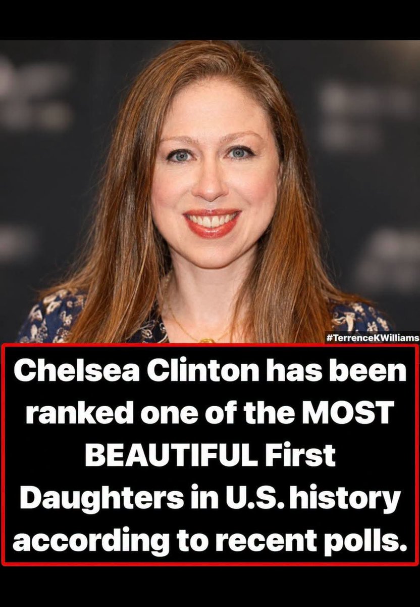 oliviaihg's tweet photo. Chelsea Clinton has now been ranked among the most beautiful First Daughters in U.S. history

Some say it’s well deserved and many other’s are questioning the results. https://t.co/PmyJAt7zyF